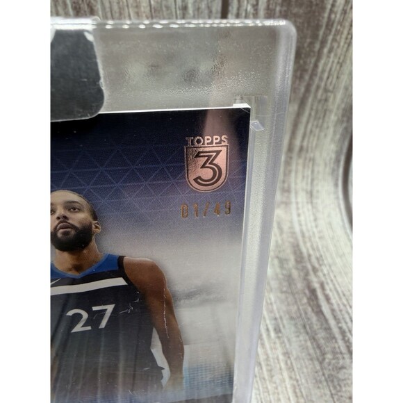 2023-24 Topps Three Rudy Gobert 1/49 #21 Minnesota Timberwolves - Picture 7 of 11